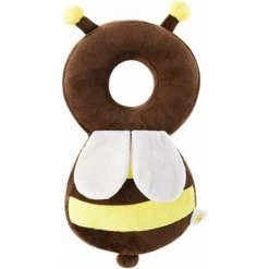 Oreiller Doux De Sécurité Pour Coussin De Tête Anti-chute Pour Bébé En Flanelle Marron HANBING