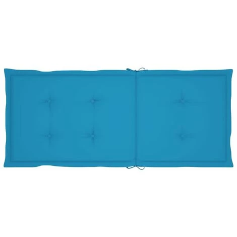 VidaXL Coussin De Chaise De Jardin 4 Pcs Bleu 120 X 50 X 3 Cm - Bleu 5 VidaXL Coussin De Chaise De Jardin 4 Pcs Bleu 120 X 50 X 3 Cm - Bleu – Image 5