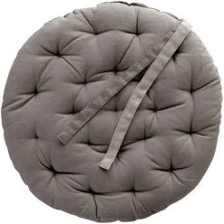 HOMEMAISON Galette De Chaise Ronde Matelassée VALAYANS Satellite Diamètre 40 Cm - Satellite