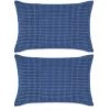 Jeu De Coussin 2 Pcs Velours 40 X 60 Cm Bleu VidaXL