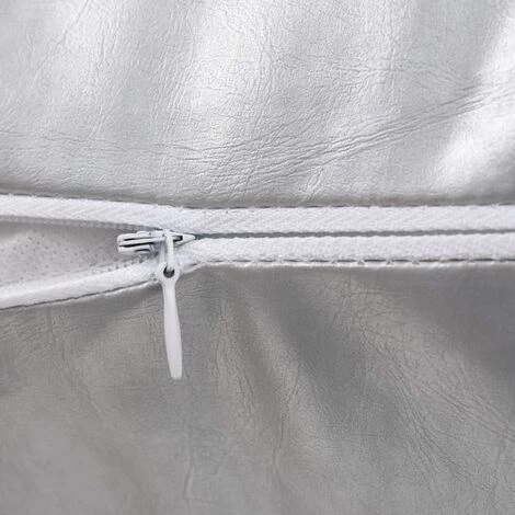 Jeu De Coussin 2 Pcs PU 40 X 60 Cm Argenté VidaXL 4 Jeu De Coussin 2 Pcs PU 40 X 60 Cm Argenté VidaXL – Image 4