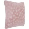 Atmosphera - Coussin Décoratif Déhoussable En Fourrure Rose Avec étoiles 40 X 40 Cm - Rose
