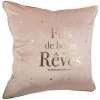Atmosphera - Coussin Décoratif Déhoussable Rêves Dorés 40 X 40 Cm - Rose